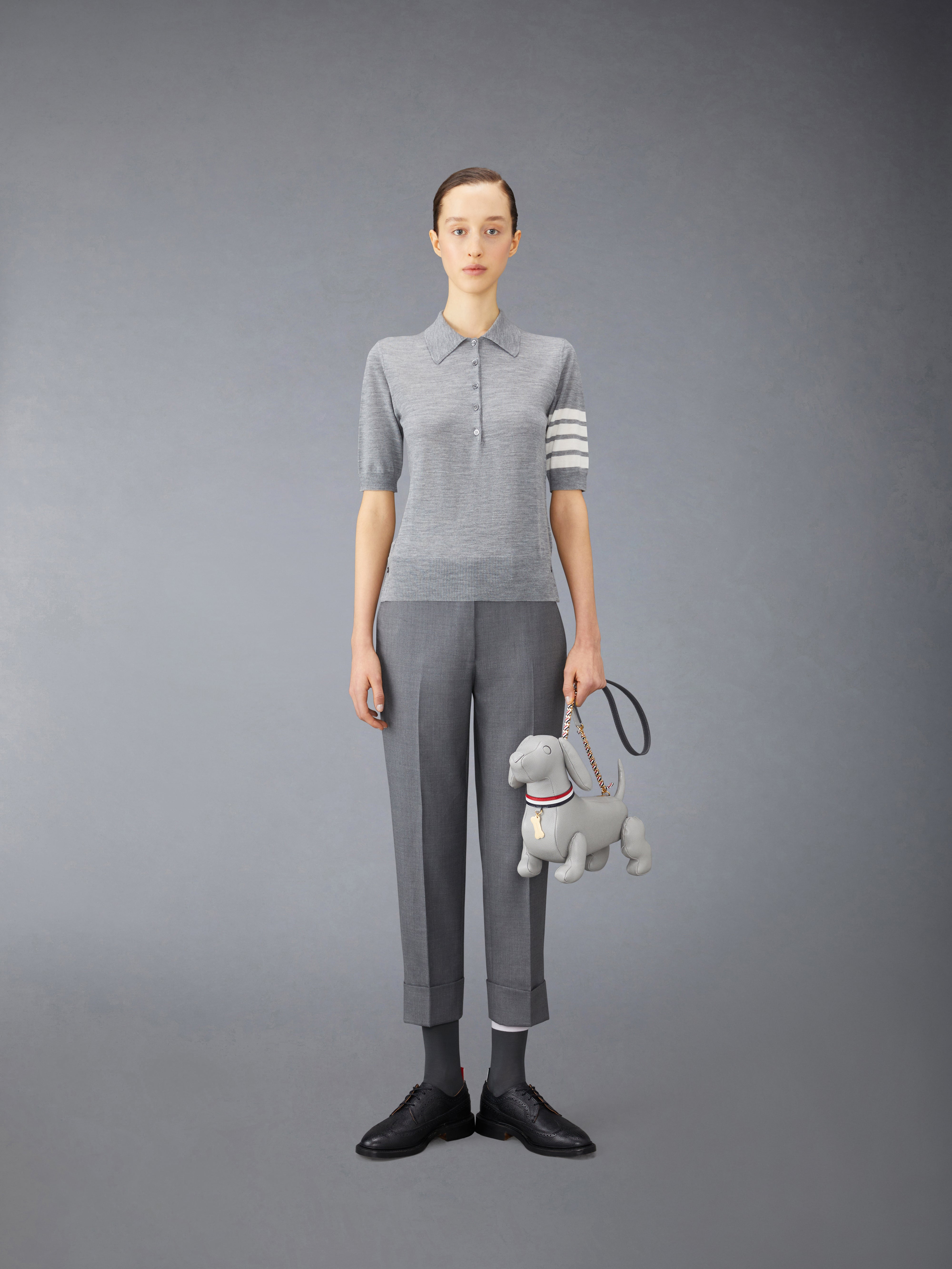 Wool 4 Bar Relaxed Polo | Thom Browne