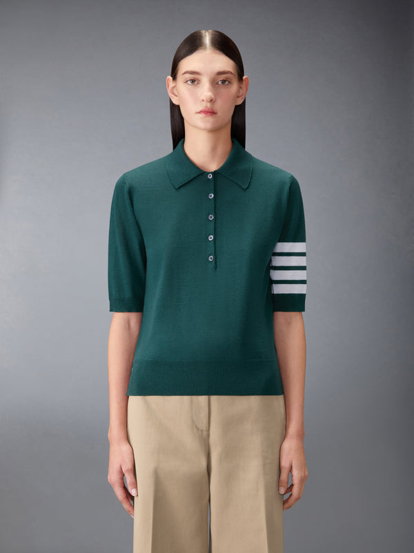 WOOL 4-BAR RELAXED POLO - image 1
