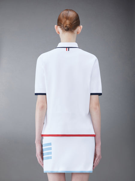 VISCOSE TIPPING POLO WHITE