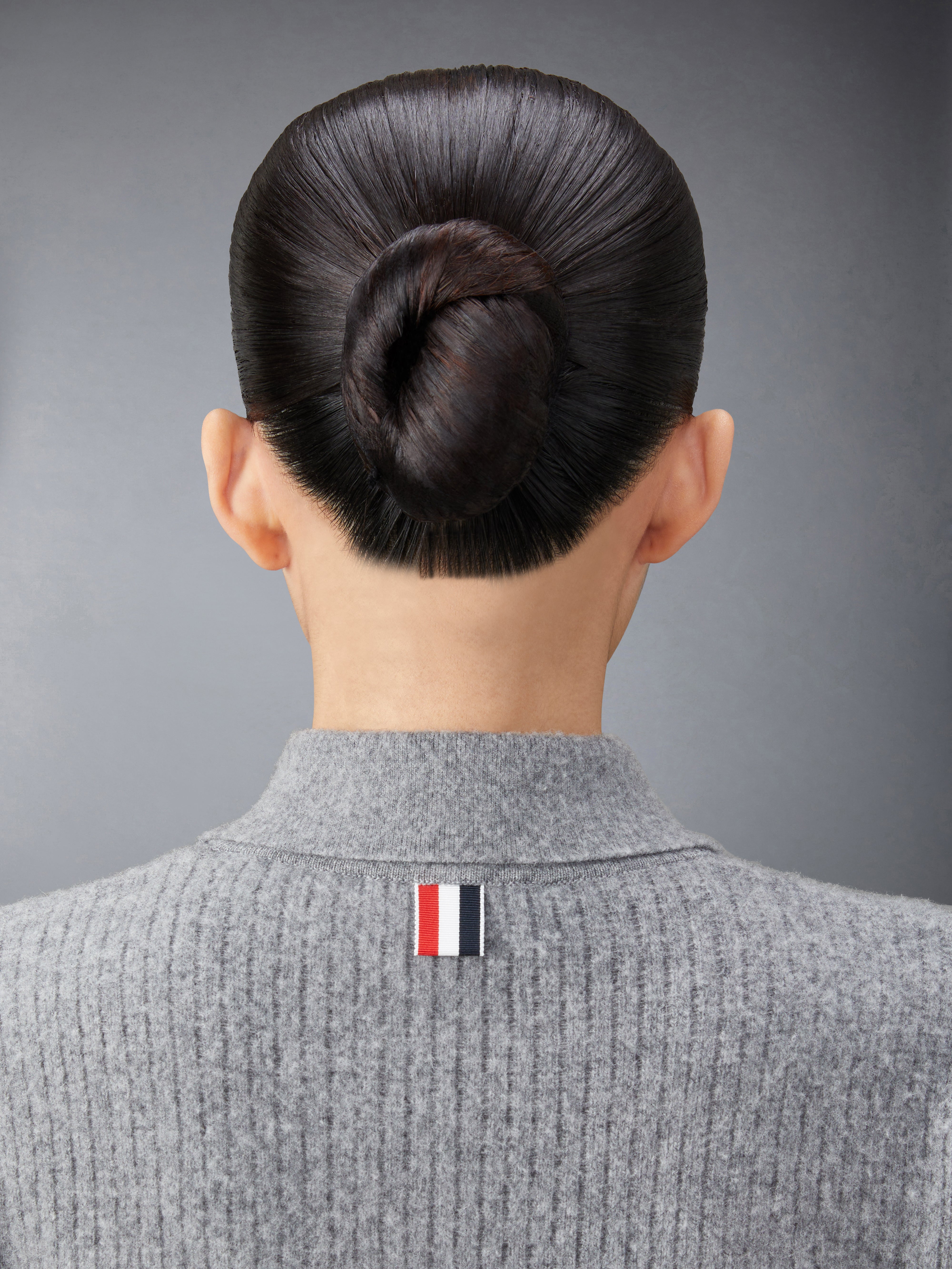 メリノウール ブラッシュド タックステッチ キーホール ポロ | Thom Browne