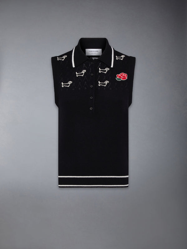 メリノウール ポインテル ジャージー ヘクター&ローズ ノースリーブ ポロ - featured image