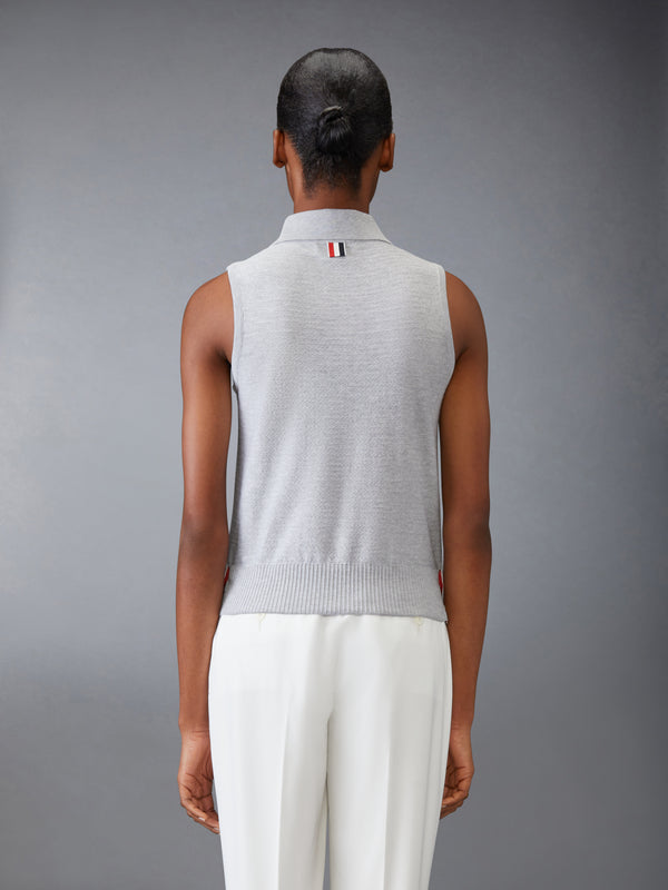 COTTON SILK KEYHOLE POLO