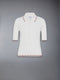 SILK COTTON POLO - WHITE