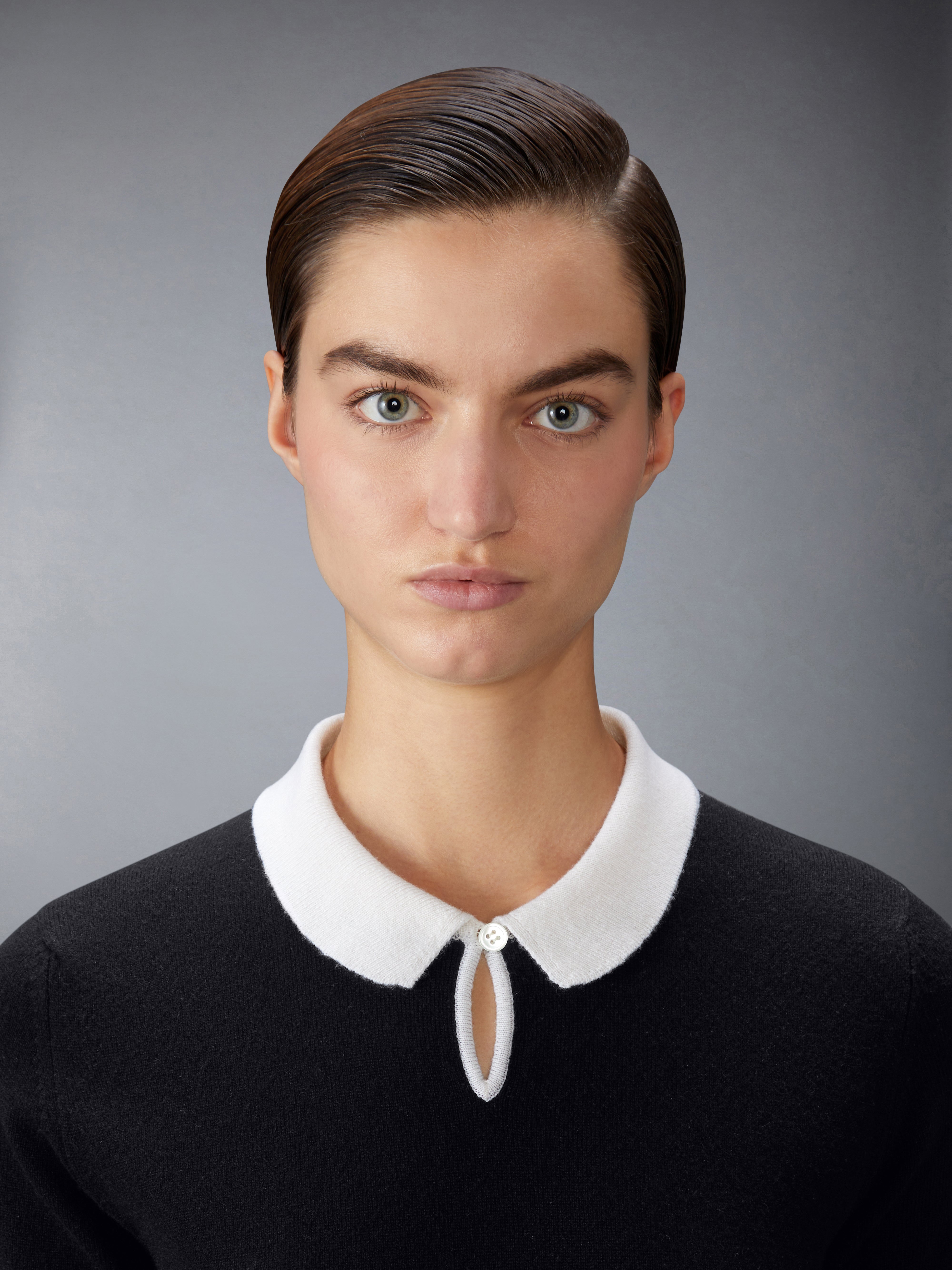 ★THOM BROWNE★ジャージーステッチ 半袖 ポロ ジャージー ステッチ カシミヤ ポロシャツ | Thom Browne
