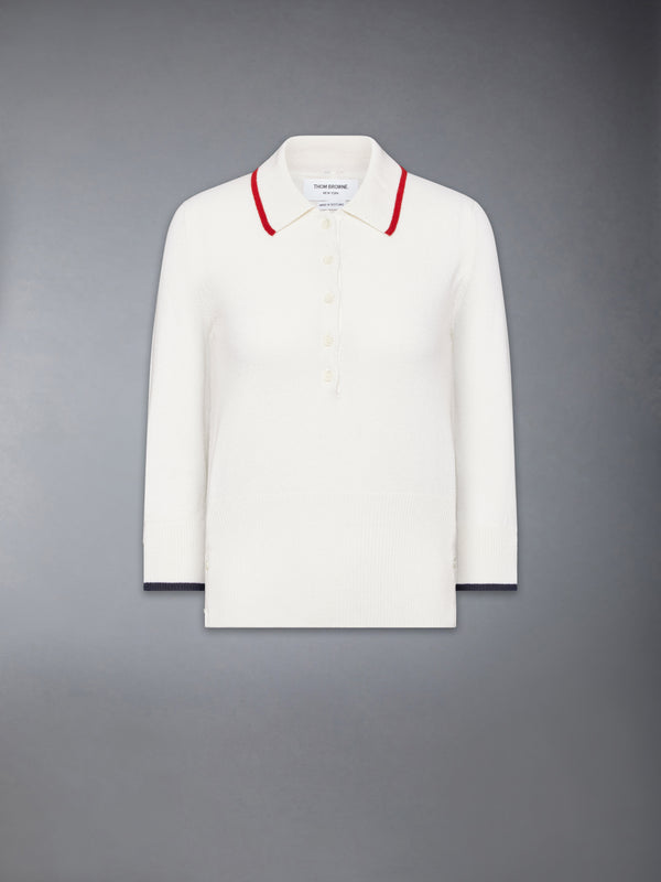 BROWNE 65 JERSEY INTARSIA CASHMERE POLO - featured image