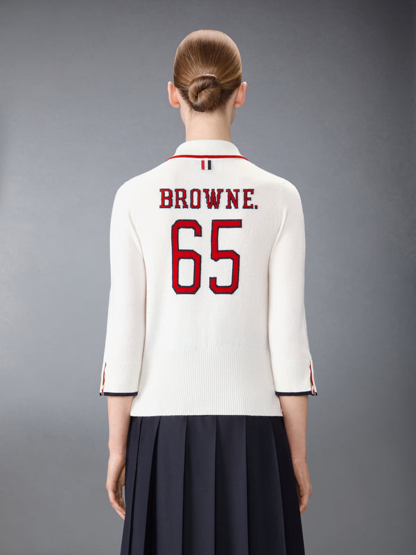BROWNE 65 JERSEY INTARSIA CASHMERE POLO - image 2