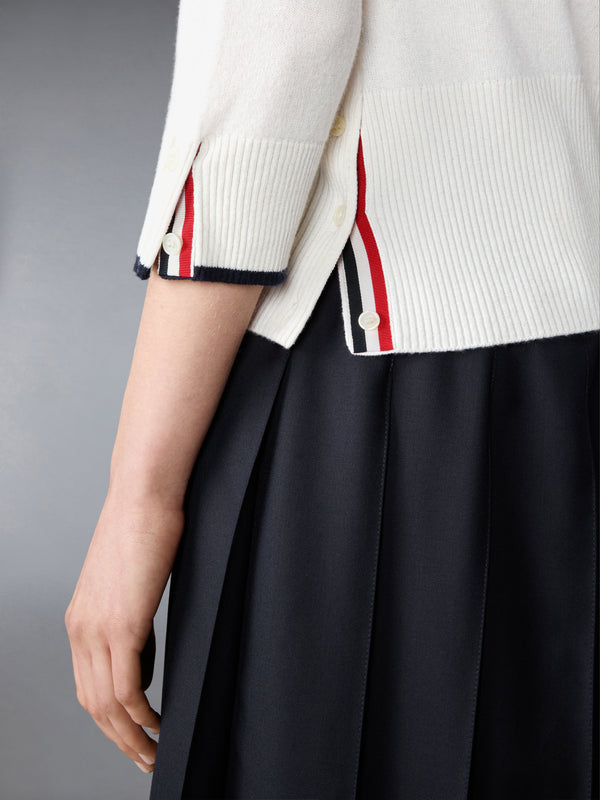 BROWNE 65 JERSEY INTARSIA CASHMERE POLO - image 3