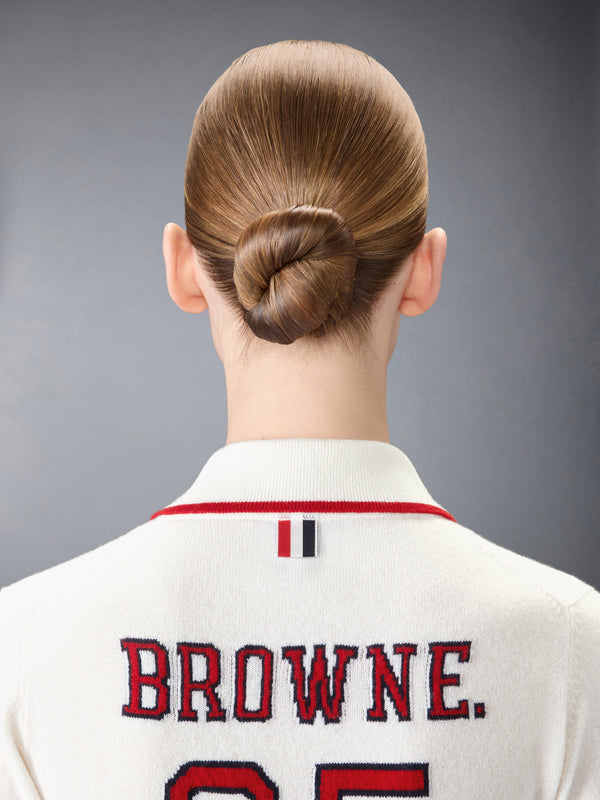 BROWNE 65 JERSEY INTARSIA CASHMERE POLO - image 4