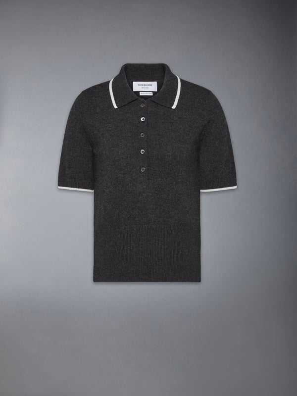 BROWNE 65 JERSEY INTARSIA CASHMERE POLO - featured image