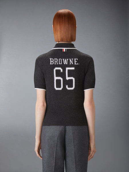 BROWNE 65 JERSEY INTARSIA CASHMERE POLO
