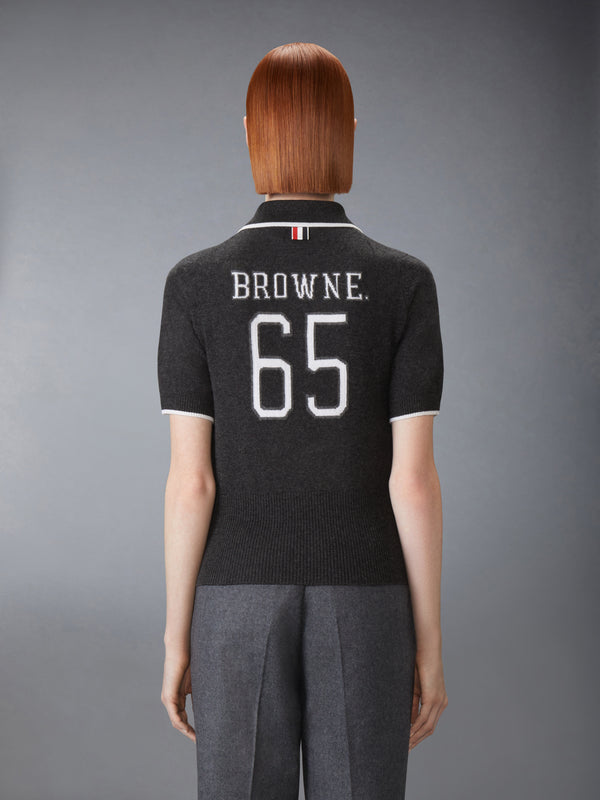 BROWNE 65 JERSEY INTARSIA CASHMERE POLO - image 2