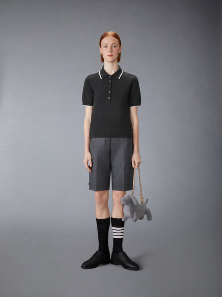 BROWNE 65 JERSEY INTARSIA CASHMERE POLO
