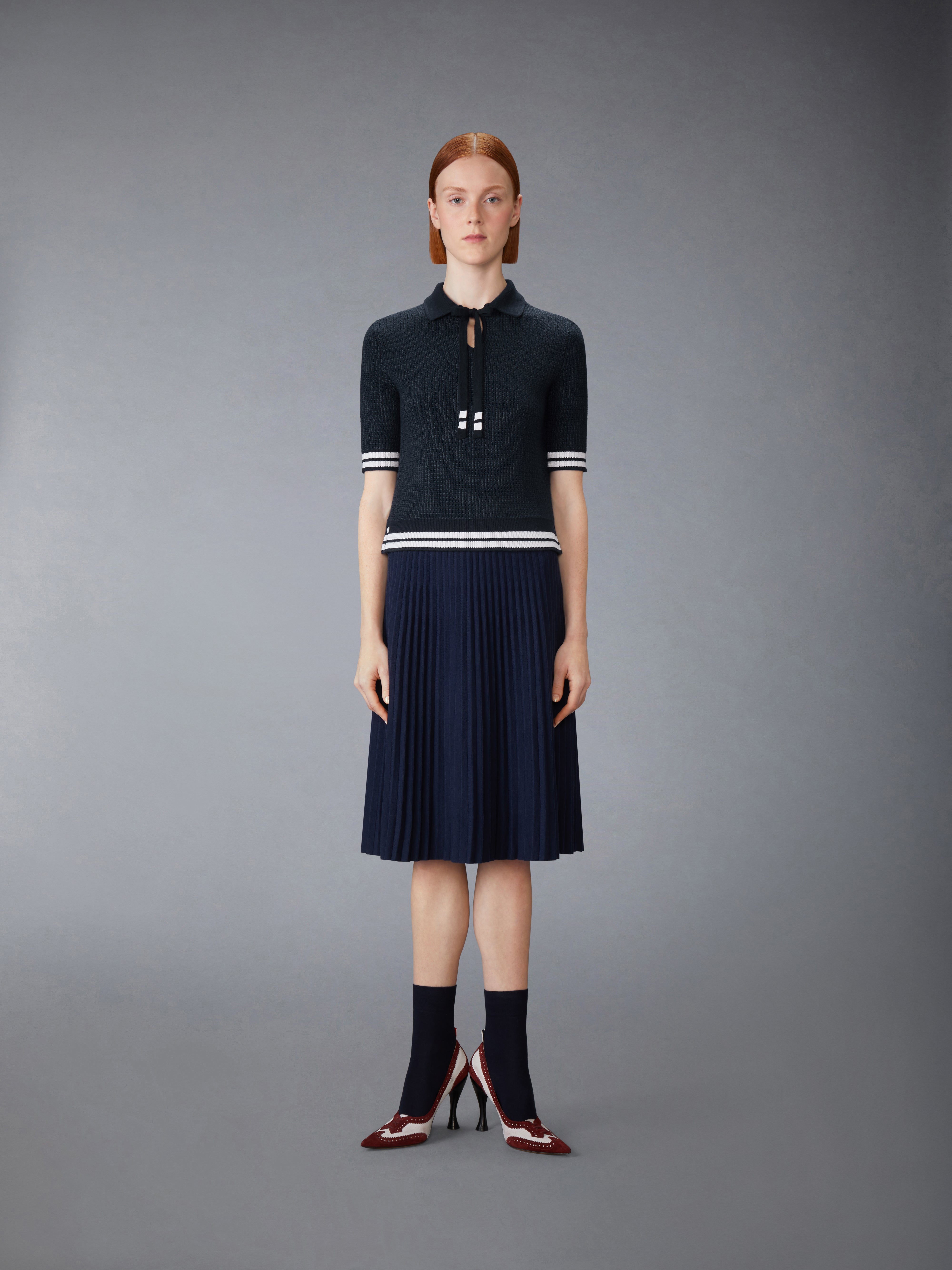 THOM BROWNE ネイビー ポロシャツスタイル THOM BROWNE ネイビー ポロシャツスタイル