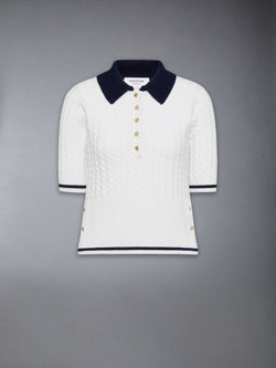 CASHMERE BABY CABLE STITCH  POLO