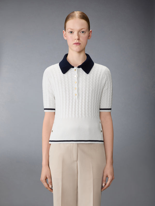 CASHMERE BABY CABLE STITCH  POLO - image 1