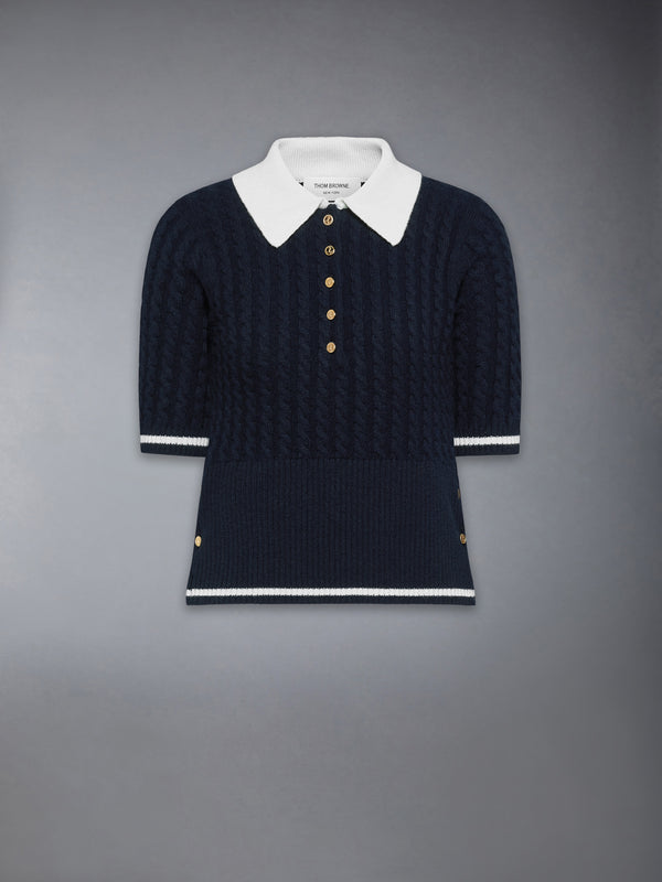 CASHMERE BABY CABLE STITCH  POLO - featured image
