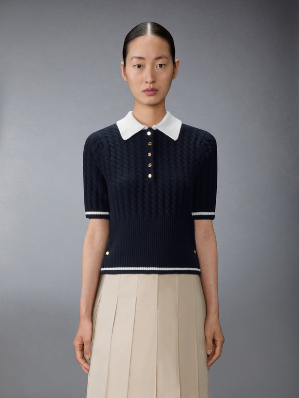 CASHMERE BABY CABLE STITCH  POLO - image 1