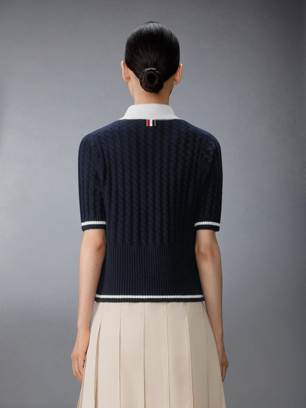 CASHMERE BABY CABLE STITCH  POLO - image 2