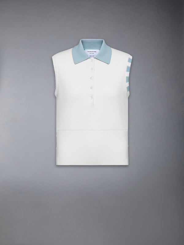 MILANO STITCH 4-BAR SLEEVELESS POLO - featured image