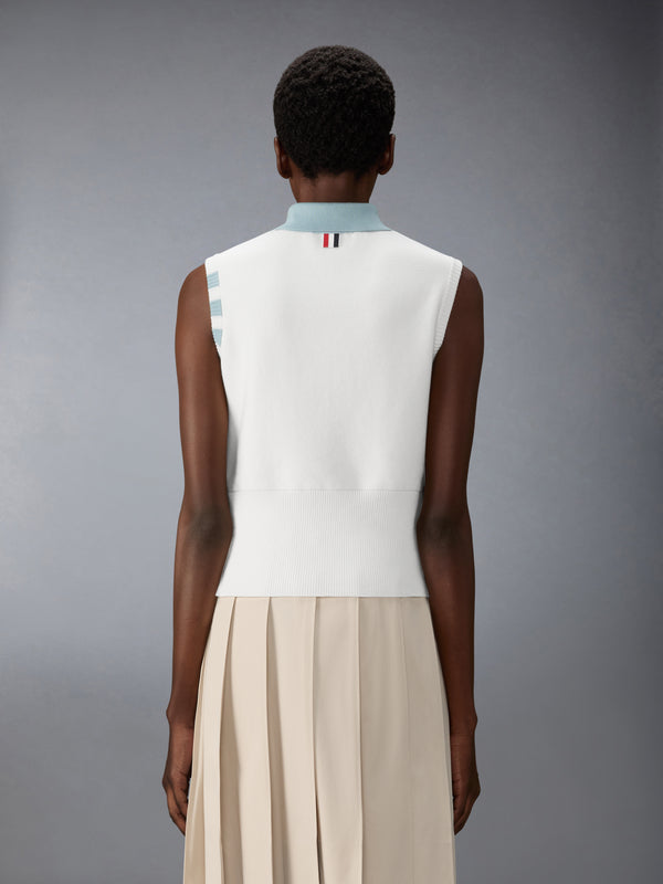 MILANO STITCH 4-BAR SLEEVELESS POLO - image 2