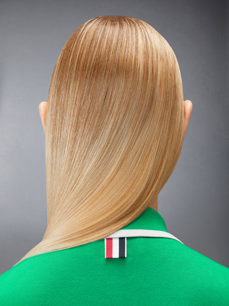 HECTOR INTARSIA 4-BAR JERSEY STITCH POLO GREEN