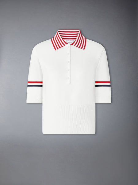 RWB STRIPE JACQUARD LOBSTER POLO WHITE