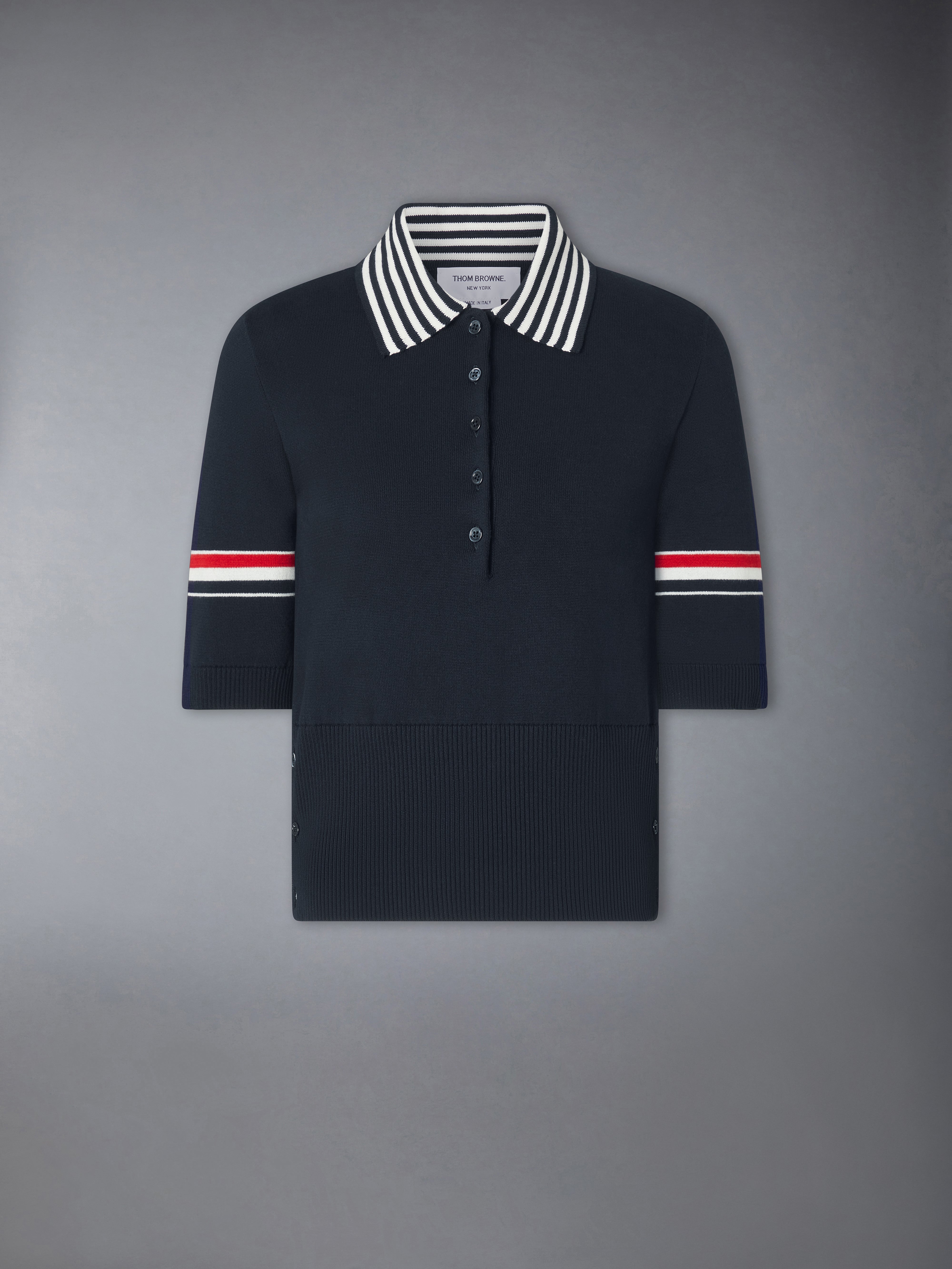 RWB ストライプ ジャカード ロブスター ポロシャツ | Thom Browne