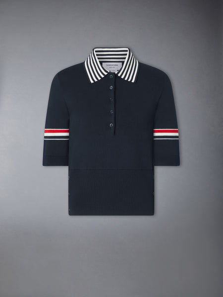 RWB STRIPE JACQUARD LOBSTER POLO 네이비
