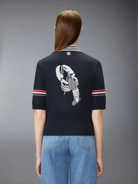 RWB STRIPE JACQUARD LOBSTER POLO 네이비