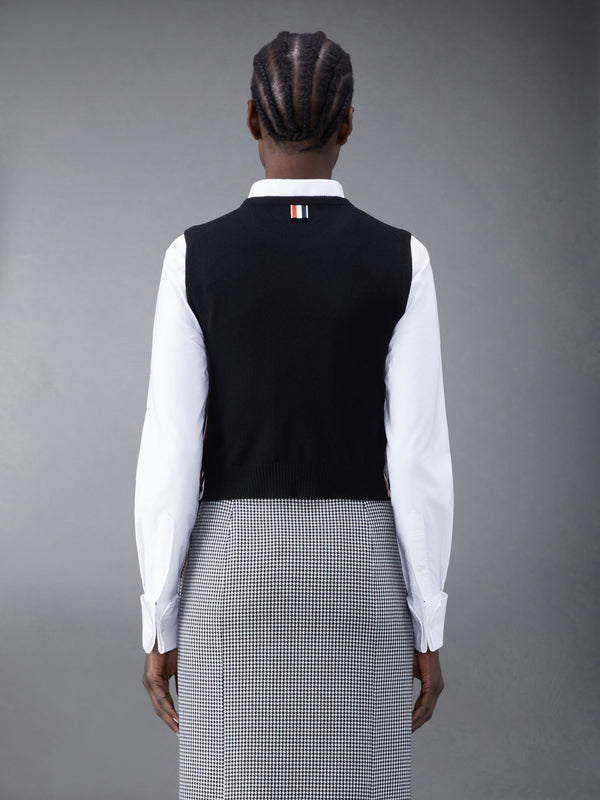 Cashmere Cropped Crew Neck Shell Top - image 2