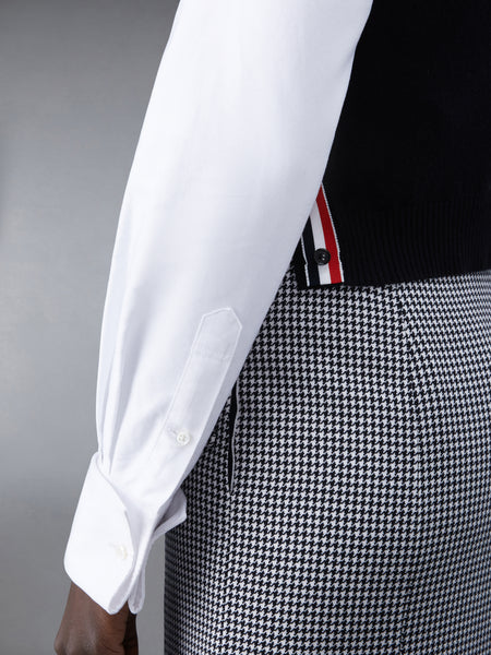 Cashmere Cropped Crew Neck Shell Top BLACK