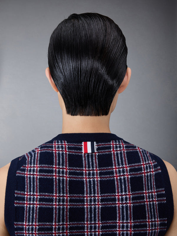 プリンス オブ ウェールズ カシミア クロップド クルーネック シェル トップ - image 5