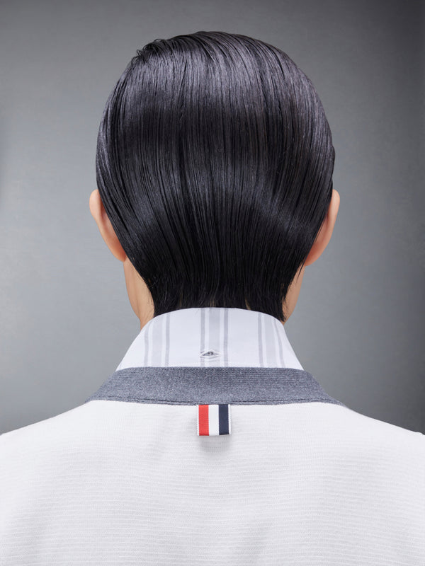 コットンミラノとオックスフォードの4BAR Vネックカーディガンベストシャツコンボ - image 4