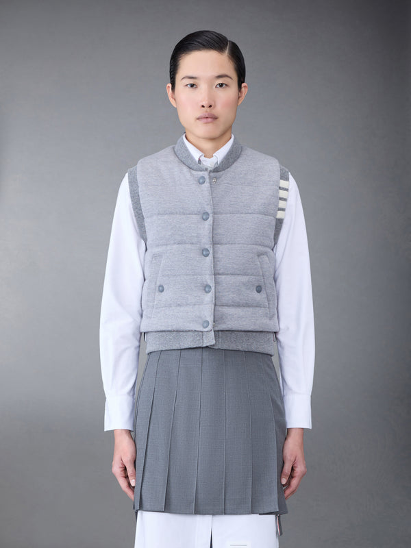 FINE MERINO AND JERSEY REVERSIBLE DOWN 4-BAR VEST - featured image
