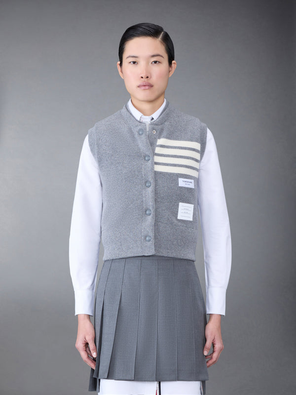 FINE MERINO AND JERSEY REVERSIBLE DOWN 4-BAR VEST - image 4