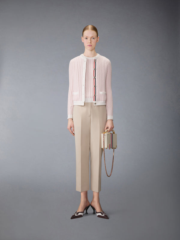 캐시미어 베이비 케이블 스티치 쉘 탑 - image 5