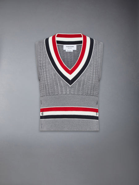 クリケット RWB ストライプ ベビー ラダーケーブル シュリンク ベスト ライト​ グレー