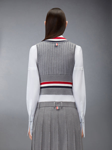 クリケット RWB ストライプ ベビー ラダーケーブル シュリンク ベスト ライト​ グレー