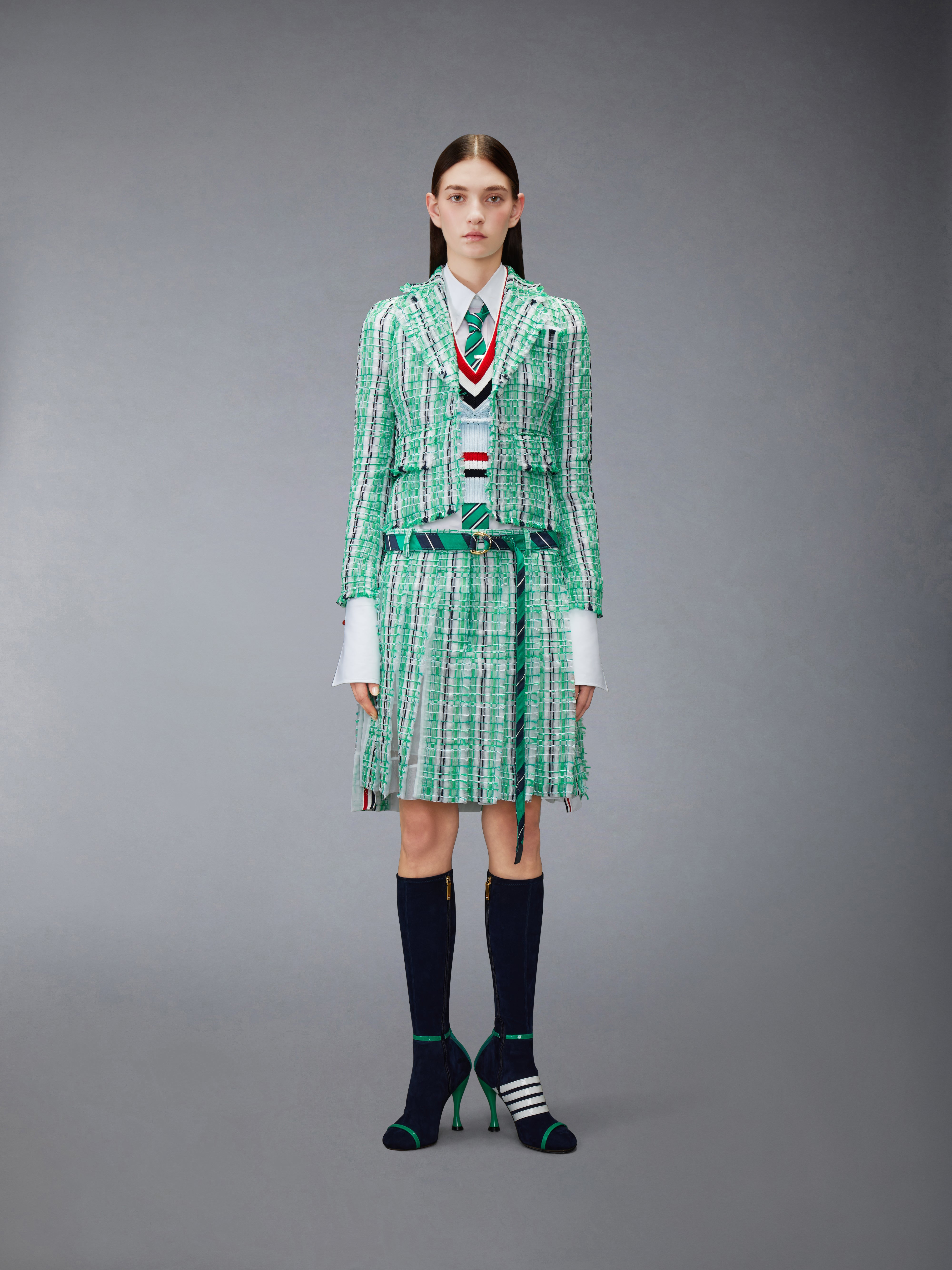 Cricket Rwb Stripe Baby Ladder Cable Shrunken Vest | Thom Browne
