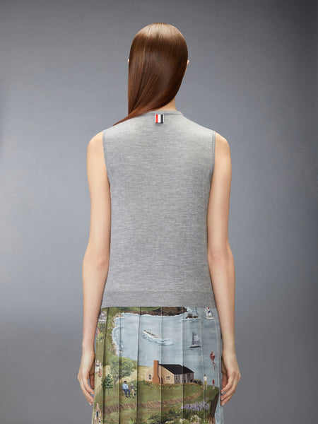 NANTUCKET SCENIC CASHMERE SILK SHELL TOP LT GREY