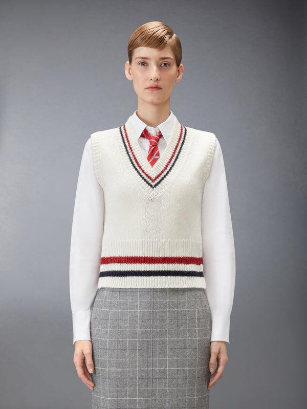 DONEGAL RWB STRIPE HECTOR POINTELLE VEST - image 1