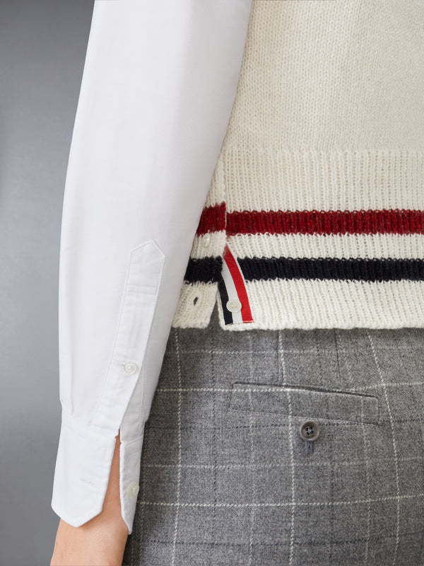 DONEGAL RWB STRIPE HECTOR POINTELLE VEST - image 5