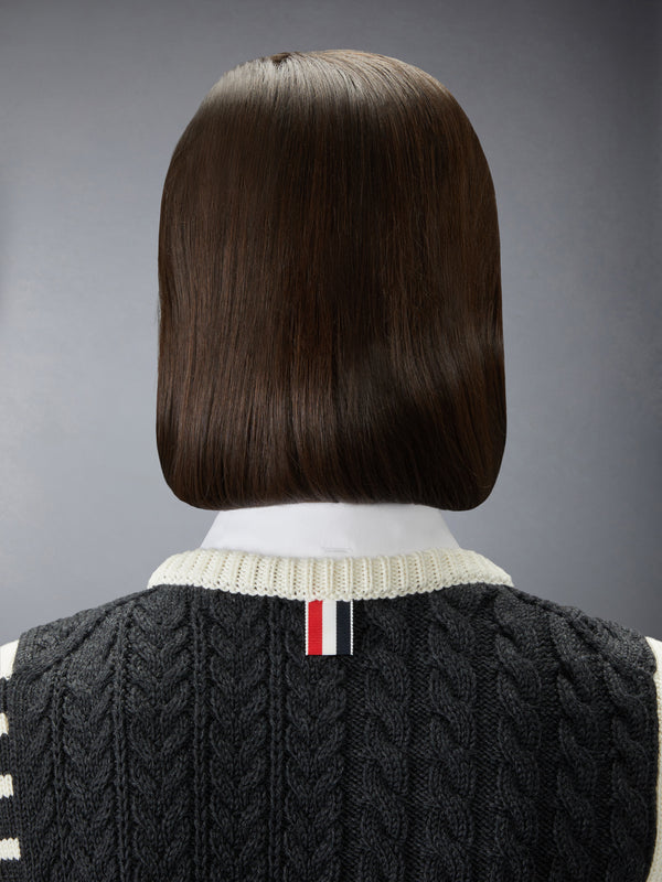 MERINO WOOL ARAN CABLE SHELL TOP - image 4