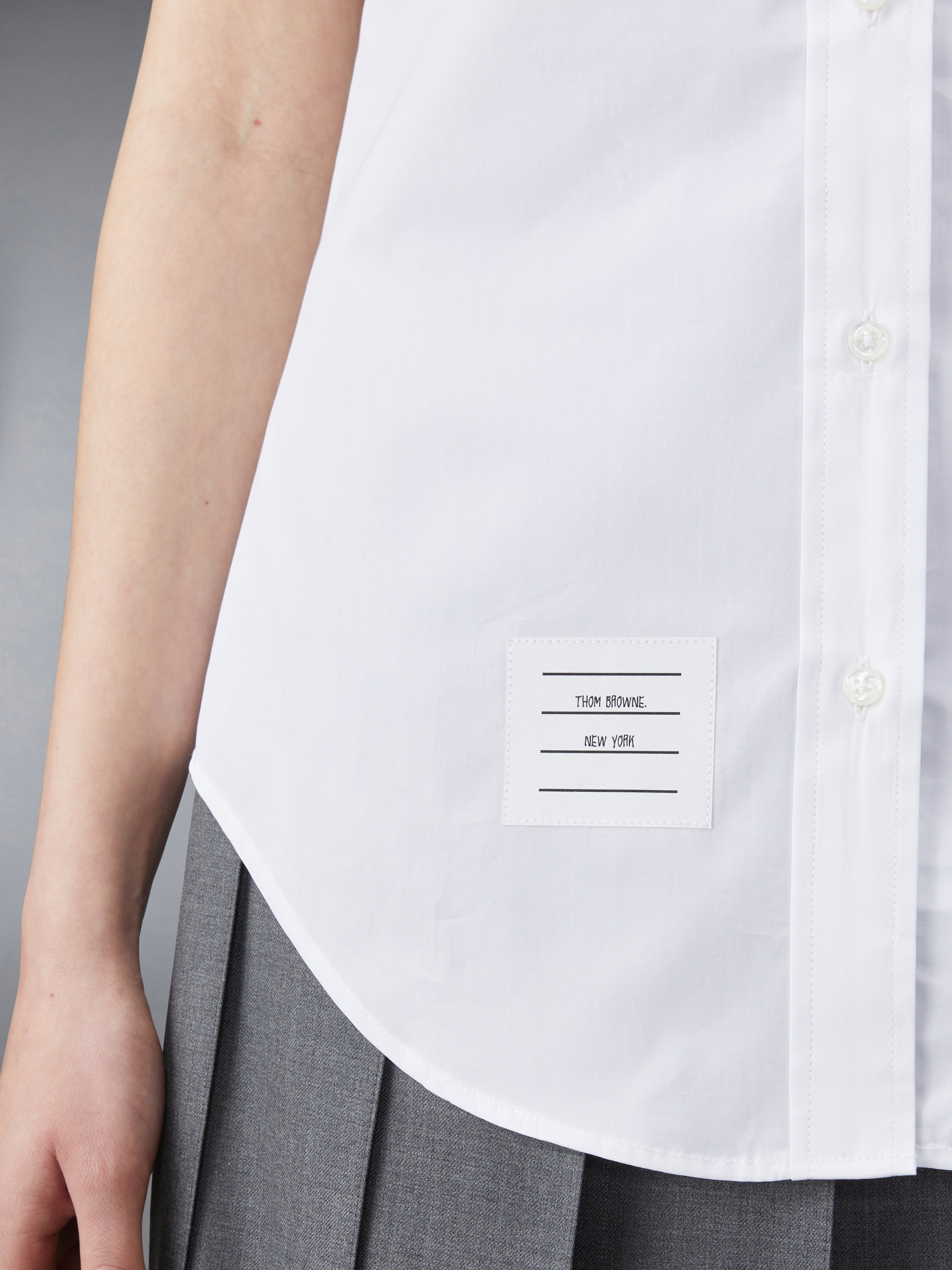 Poplin Sleeveless Shirt | Thom Browne