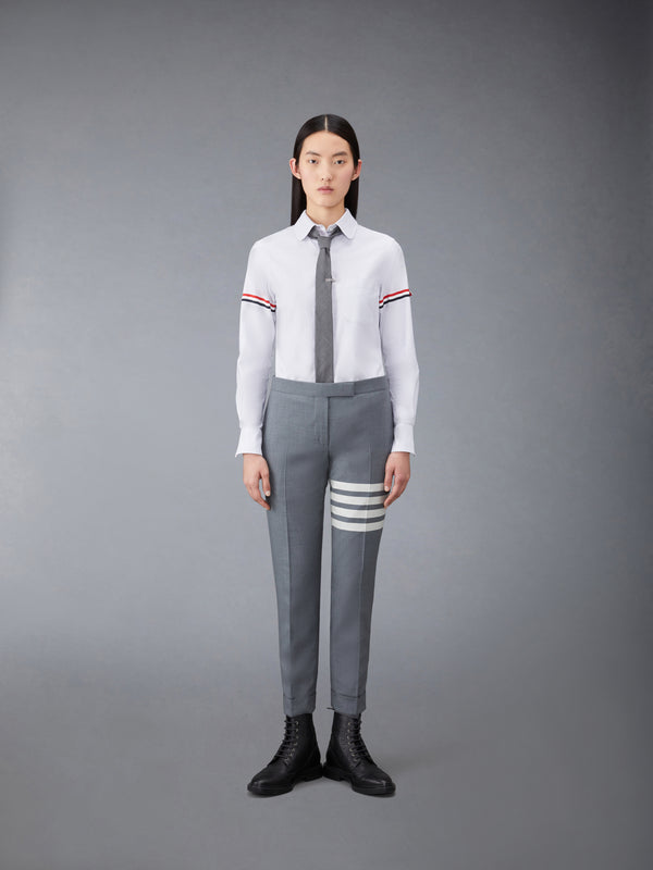 STRIPE OXFORD ARMBAND CLASSIC ROUND COLLAR SHIRT - image 4