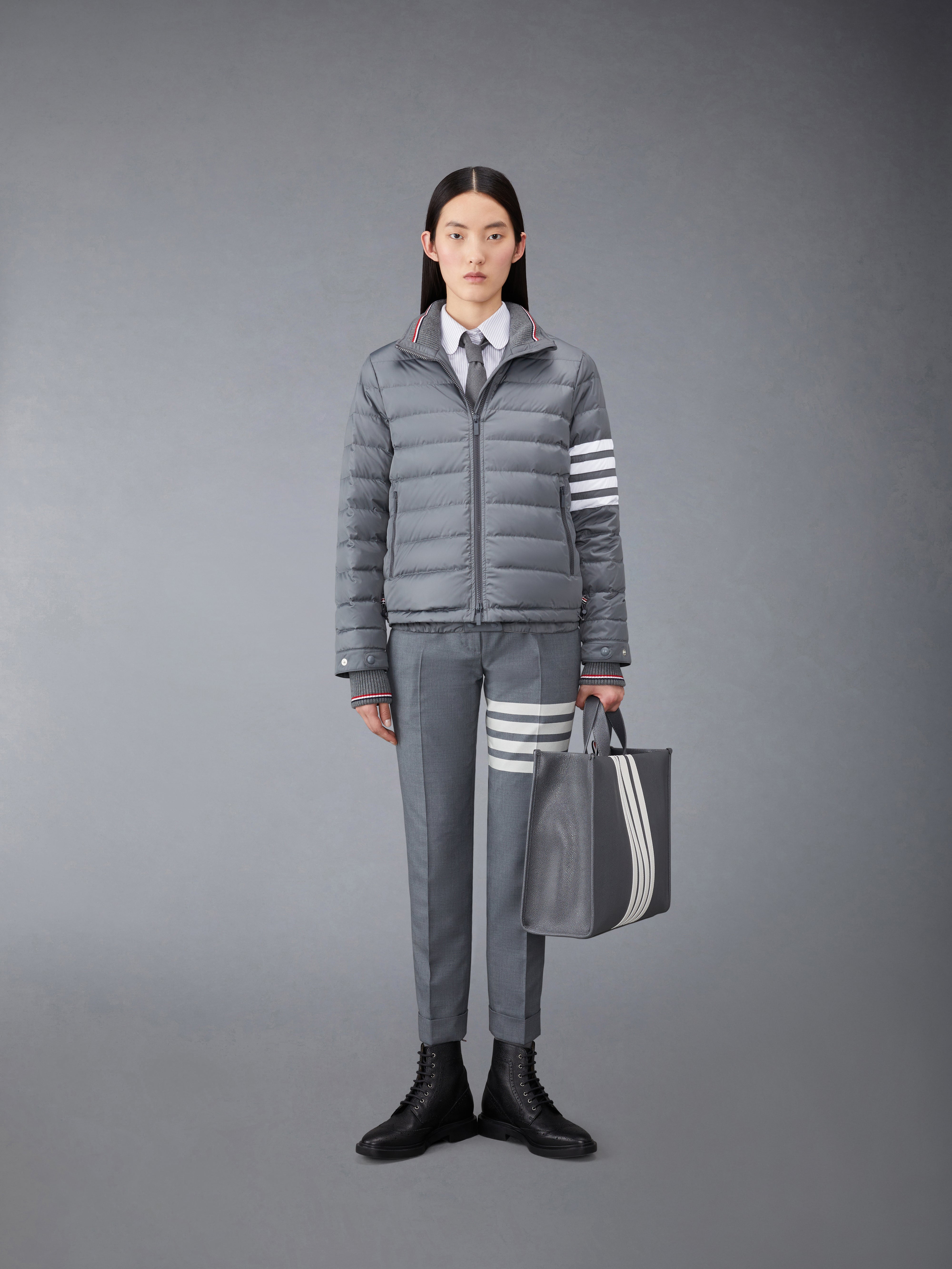 Stripe Oxford Armband Classic Round Collar Shirt | Thom Browne