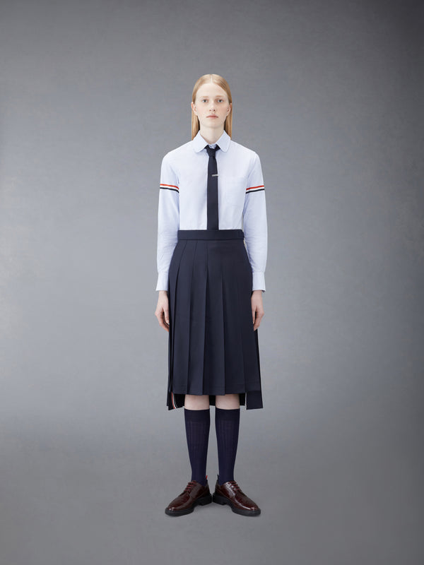 STRIPE OXFORD ARMBAND CLASSIC ROUND COLLAR SHIRT - image 4