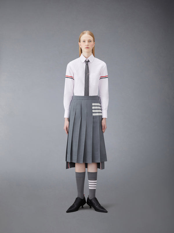 STRIPE OXFORD ARMBAND CLASSIC ROUND COLLAR SHIRT - image 4