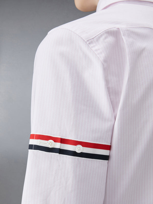 STRIPE OXFORD ARMBAND CLASSIC ROUND COLLAR SHIRT - image 8