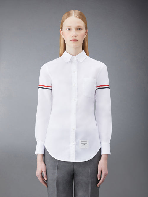 Oxford Armbands Classic Round Collar Shirt | Thom Browne